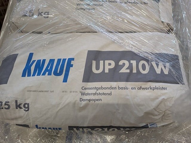 Ca. 66x zak à 25 kg cementgebonden basis- en afwerkpleister, knauf, up 210w - afbeelding 6 van  7