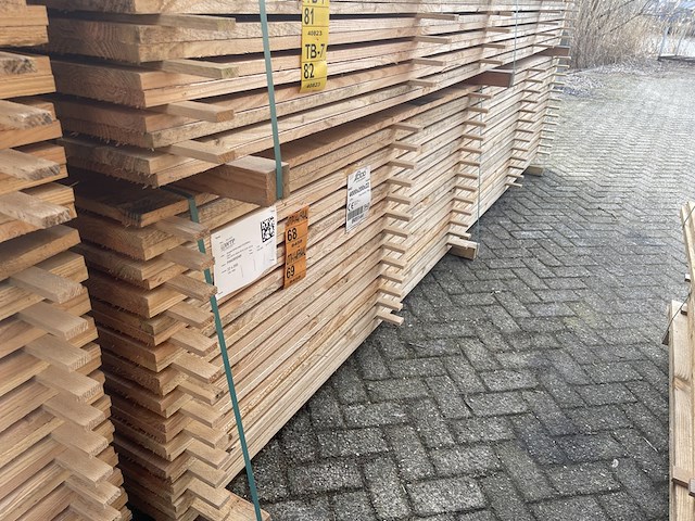 Ca. 67x douglas planken fijnbezaagd, 22x200mm, lengte 400cm - afbeelding 4 van  4