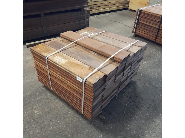 Ca. 67x hardhouten damwand, 5 x 19,5 x 100 cm - afbeelding 1 van  6