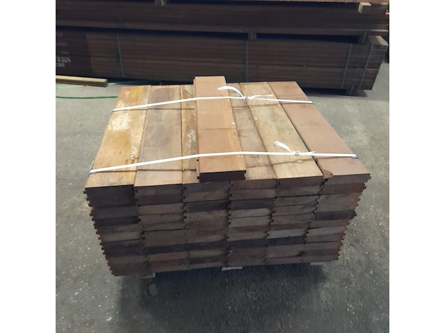 Ca. 67x hardhouten damwand, 5 x 19,5 x 100 cm - afbeelding 2 van  6