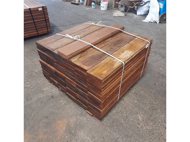 Ca. 67x hardhouten damwand, 5 x 19,5 x 100 cm - afbeelding 6 van  6