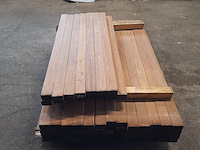 Ca. 67x hardhouten regel, 4,5 x 7 x 125 cm en 4,5 x 7 x 155 cm - afbeelding 2 van  5