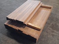 Ca. 67x hardhouten regel, 4,5 x 7 x 125 cm en 4,5 x 7 x 155 cm - afbeelding 3 van  5