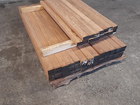 Ca. 67x hardhouten regel, 4,5 x 7 x 125 cm en 4,5 x 7 x 155 cm - afbeelding 5 van  5