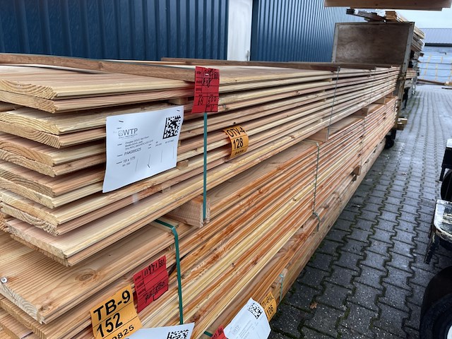 Ca. 68x douglas veer en groef, 18x185mm, lengte 500cm - afbeelding 2 van  3