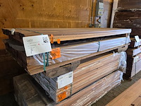 Ca. 68x guyana teak planken geschaafd, 25x140mm, lengte 215cm - afbeelding 4 van  4