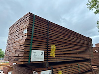 Ca. 69x guyana teak beschoeiingsplanken, 20x150mm, lengte 250cm - afbeelding 4 van  4