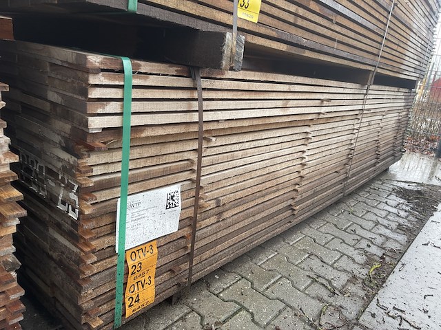 Ca. 69x guyana teak beschoeiingsplanken, 20x150mm, lengte 300cm - afbeelding 4 van  4