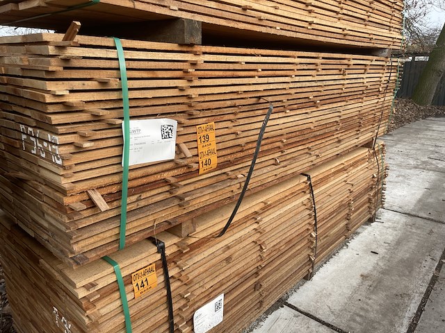 Ca. 69x guyana teak beschoeiingsplanken, 20x150mm, lengte 300cm - afbeelding 4 van  4