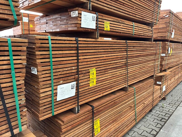 Ca. 69x guyana teak beschoeiingsplanken, 20x150mm, lengte 300cm - afbeelding 4 van  4