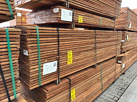 Ca. 69x guyana teak beschoeiingsplanken, 20x150mm, lengte 300cm - afbeelding 4 van  4