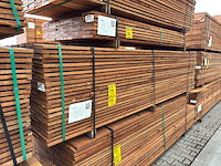 Ca. 69x guyana teak beschoeiingsplanken, 20x150mm, lengte 300cm - afbeelding 4 van  4