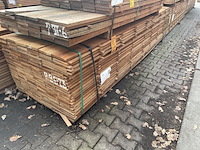 Ca. 69x guyana teak beschoeiingsplanken, 20x150mm, lengte 350cm - afbeelding 4 van  4