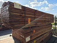Ca. 69x guyana teak beschoeiingsplanken, 20x150mm, lengte 400cm - afbeelding 4 van  4