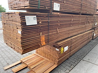 Ca. 69x guyana teak beschoeiingsplanken, 20x150mm, lengte 450cm - afbeelding 4 van  4