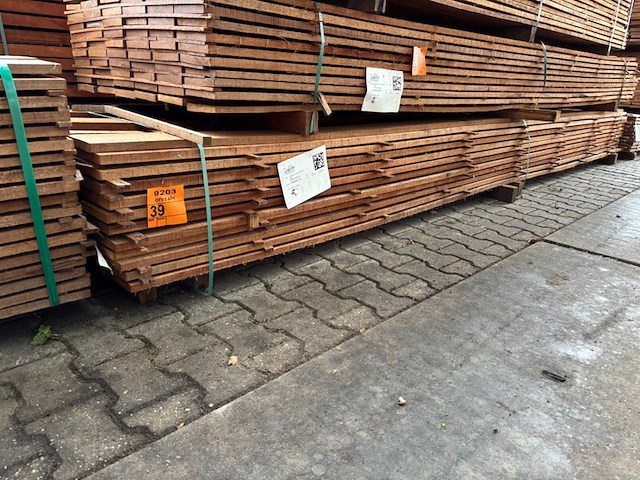 Ca. 69x guyana teak beschoeiingsplanken, 20x150mm, lengte 450cm - afbeelding 4 van  4