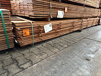 Ca. 69x guyana teak beschoeiingsplanken, 20x150mm, lengte 450cm - afbeelding 4 van  4
