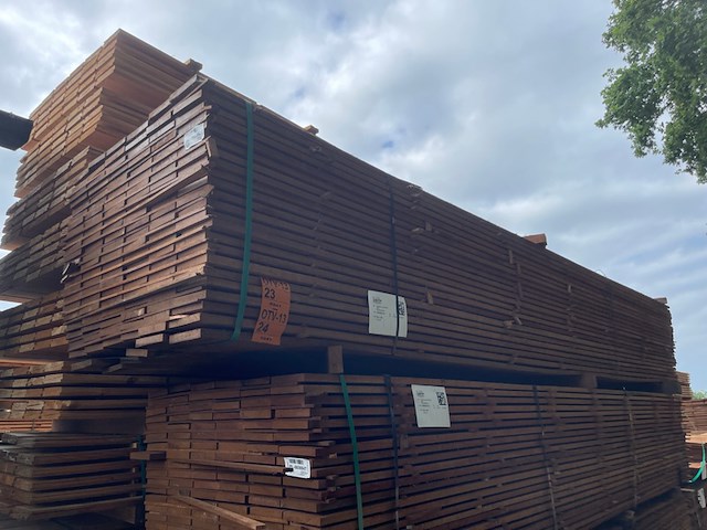 Ca. 69x guyana teak beschoeiingsplanken, 20x150mm, lengte 500cm - afbeelding 4 van  4