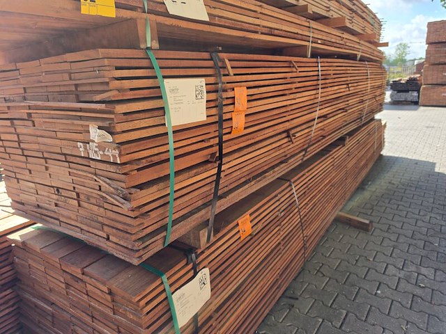 Ca. 69x guyana teak beschoeiingsplanken, 20x150mm, lengte 500cm - afbeelding 4 van  4