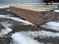 Ca. 69x guyana teak planken geschaafd, 16x140mm, lengte 350cm - afbeelding 2 van  4