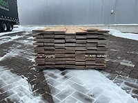 Ca. 69x guyana teak planken geschaafd, 16x140mm, lengte 350cm - afbeelding 3 van  4