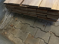 Ca. 69x guyana teak planken geschaafd country grade, 16x140mm, lengte 350cm - afbeelding 3 van  3