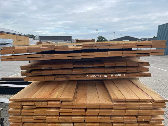 Ca. 69x pakoeli planken geschaafd, 16x90mm, lengte 200cm - afbeelding 3 van  3