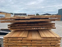 Ca. 69x pakoeli planken geschaafd, 16x90mm, lengte 200cm - afbeelding 3 van  3