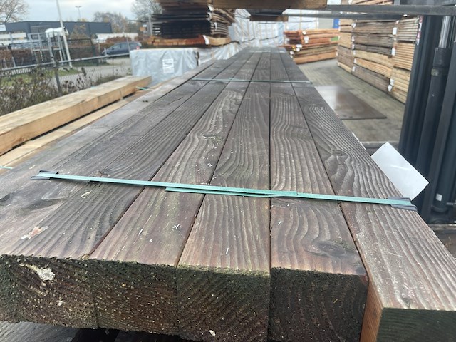 Ca. 6x douglas balken geschaafd, 90x90mm, lengte 500cm - afbeelding 1 van  3