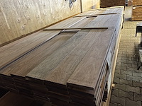 Ca. 70x angelim pedra country grade planken geschaafd, 18x140mm, lengte 400cm - afbeelding 1 van  3