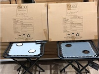 Ca. 70x bijzettafel, paco, zwart/lichtgrijs/donkergrijs, met bekerhouder - afbeelding 1 van  1