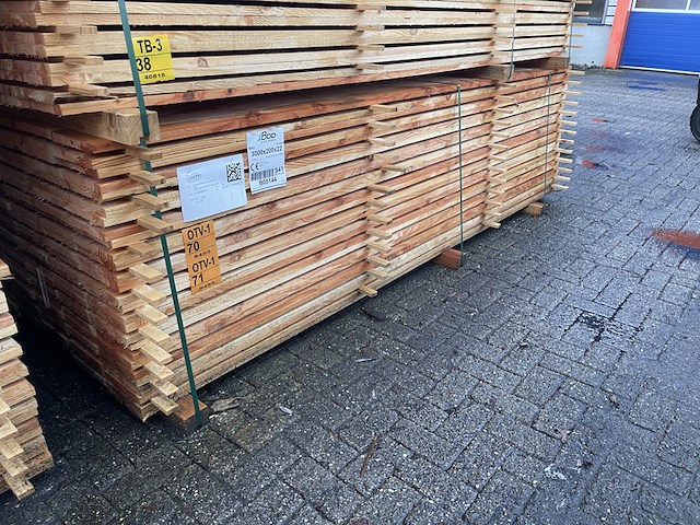 Ca. 70x douglas planken fijnbezaagd, 22x200mm, lengte 300cm - afbeelding 4 van  4