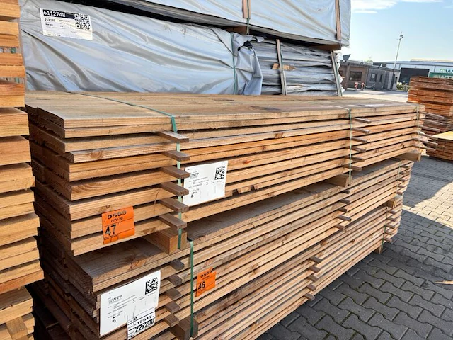 Ca. 70x douglas planken fijnbezaagd, 22x200mm, lengte 300cm - afbeelding 4 van  4