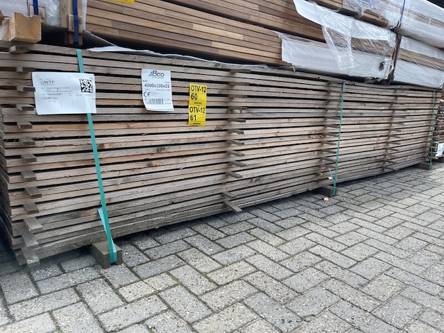Ca. 70x douglas planken fijnbezaagd, 22x200mm, lengte 400cm - afbeelding 4 van  4