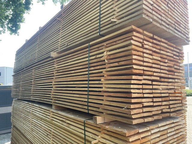 Ca. 70x douglas planken fijnbezaagd, 24x150mm, lengte 500cm - afbeelding 4 van  4
