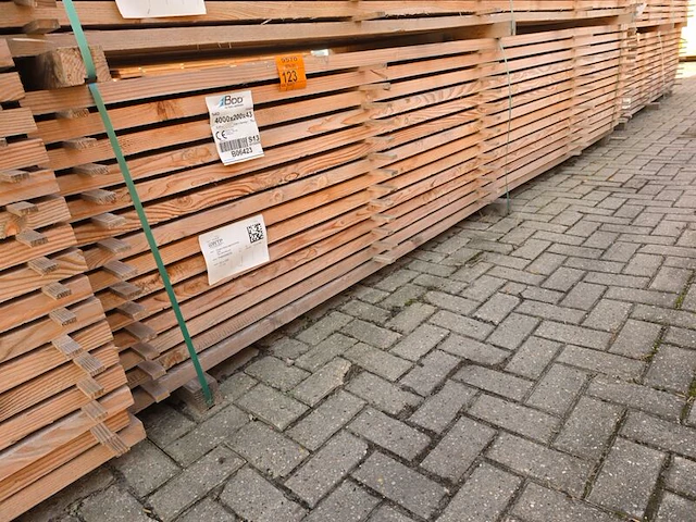 Ca. 70x douglas planken fijnbezaagd, 43x200mm, lengte 400cm - afbeelding 4 van  4
