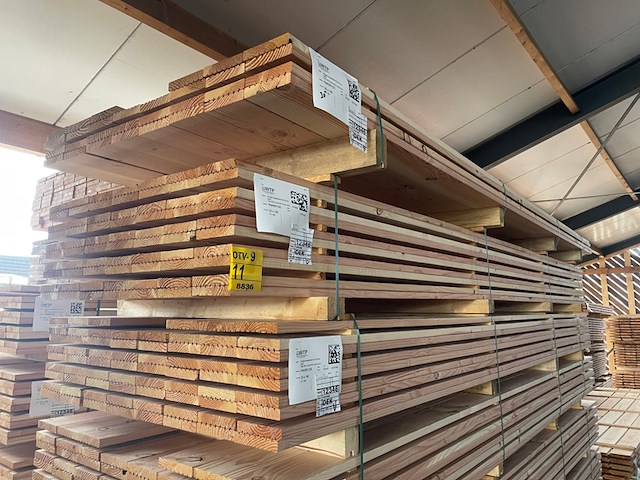 Ca. 70x douglas vlonderplanken, 25x140mm, lengte 400cm - afbeelding 4 van  4