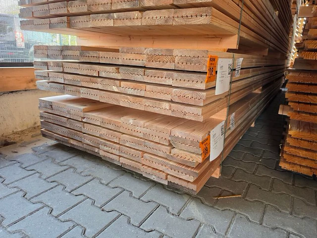 Ca. 70x douglas vlonderplanken, 25x140mm, lengte 500cm - afbeelding 4 van  4