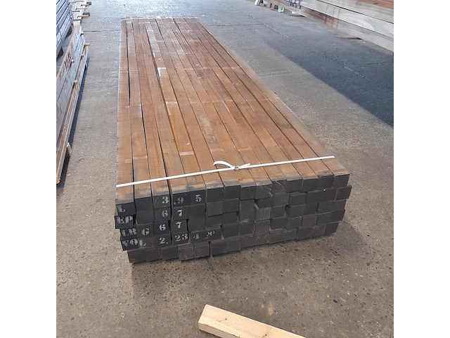 Ca. 70x hardhouten paal, 7 x 7 x 400 cm - afbeelding 5 van  5