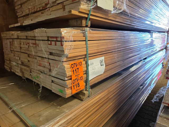 Ca. 70x louro vermehlo planken geschaafd, 21x145mm, lengte 395cm - afbeelding 4 van  4