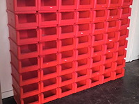 Ca. 70x magazijnbakken met grijp opening, rood - afbeelding 3 van  5