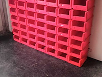Ca. 70x magazijnbakken met grijp opening, rood - afbeelding 4 van  5