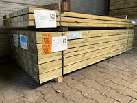 Ca. 70x vuren regels geschaafd geïmpregneerd, 45x70mm, lengte 247cm - afbeelding 4 van  4