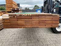 Ca. 71x guyana teak planken geschaafd, 21x120mm, lengte 245cm - afbeelding 3 van  4