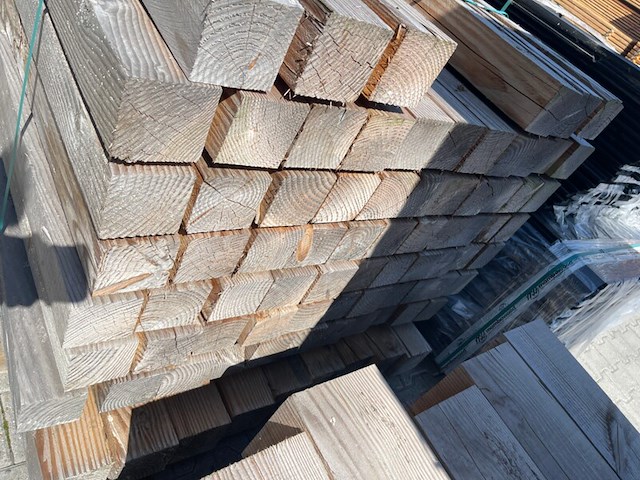 Ca. 72x douglas balken fijnbezaagd, 100x100mm, lengte 400cm - afbeelding 3 van  3