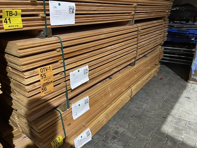Ca. 72x douglas wisselsponning/halfhoutsrabat, 18x190mm, lengte 300cm - afbeelding 4 van  4