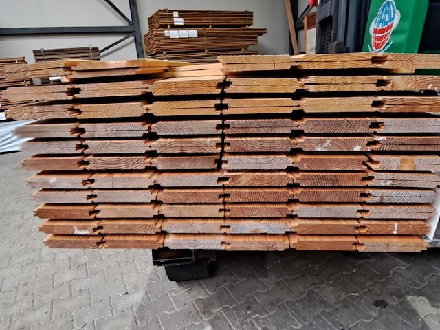 Ca. 72x douglas wisselsponning/halfhoutsrabat, 18x190mm, lengte 300cm - afbeelding 3 van  4