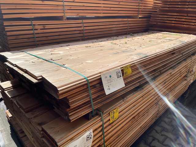 Ca. 72x douglas wisselsponning/halfhoutsrabat, 18x190mm, lengte 300cm - afbeelding 4 van  4