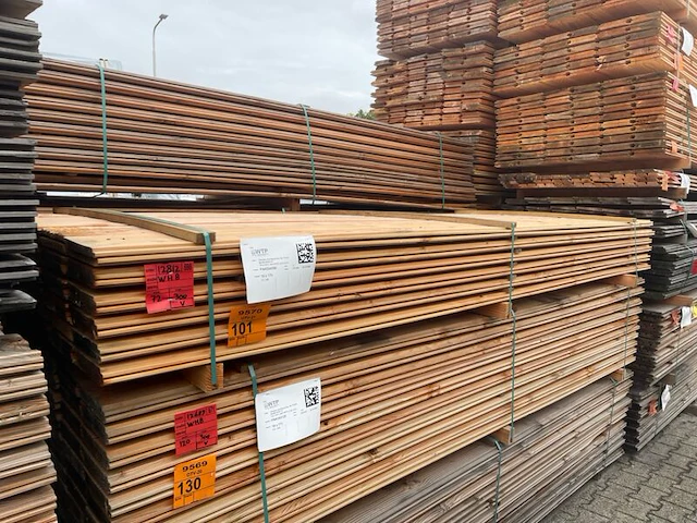 Ca. 72x douglas wisselsponning/halfhoutsrabat, 18x190mm, lengte 300cm - afbeelding 2 van  3