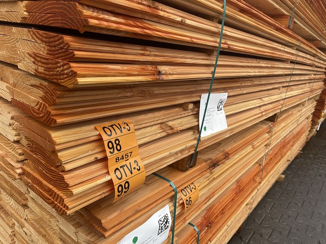 Ca. 72x douglas wisselsponning/halfhoutsrabat, 18x190mm, lengte 400cm - afbeelding 4 van  4